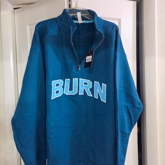 Burn Boot Camp Tops - Burn Women's Teal Zip Up Top